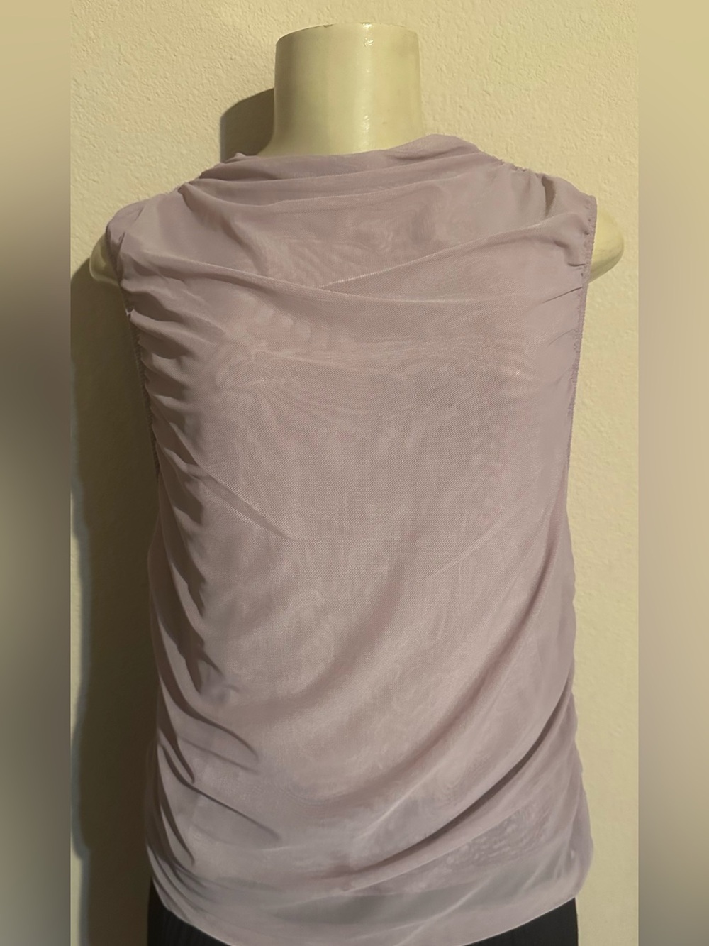 Lightweight Sleeveless Draped Tank Top - Lavender